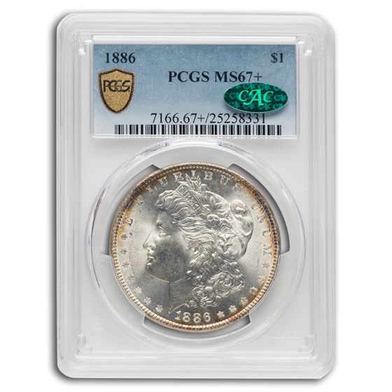 1886 Morgan Dollar MS-67+ PCGS CAC 1886 Morgan Dollar MS-67+ PCGS CAC